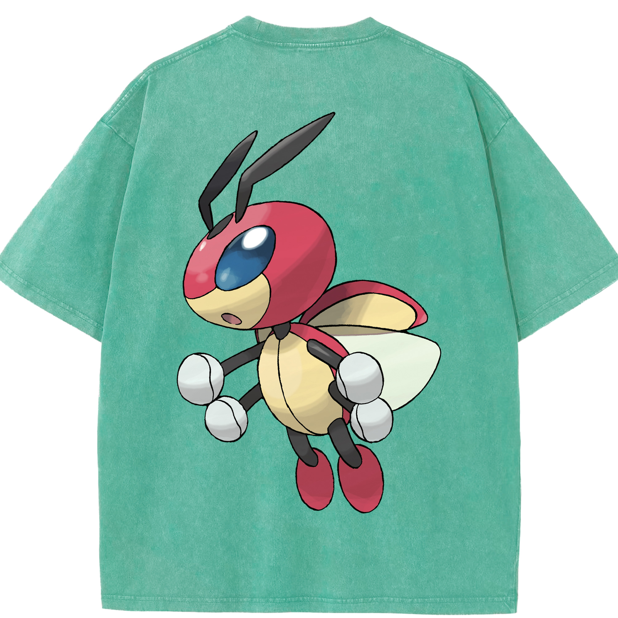（画像用） ポケットモンスター Pokémon 綿100% ヴィンテージ風 半袖Tシャツ（背面プリント）